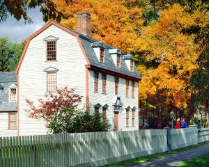 dwight house in fall historic deerfield