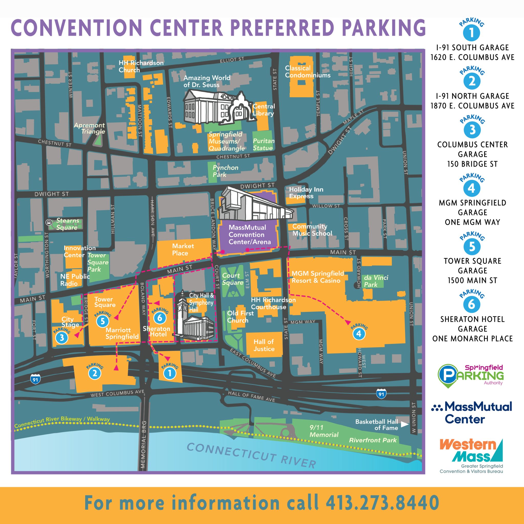 Springfield MA parking Map