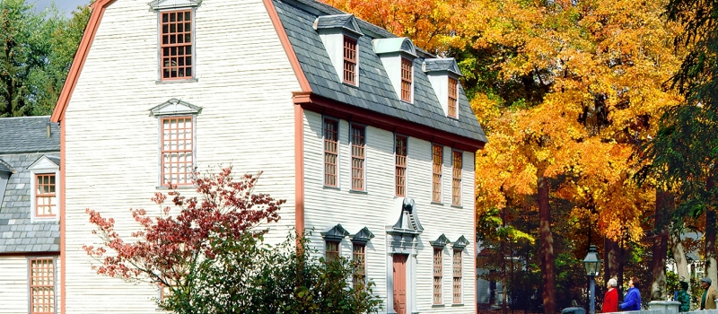 dwight house in fall historic deerfield